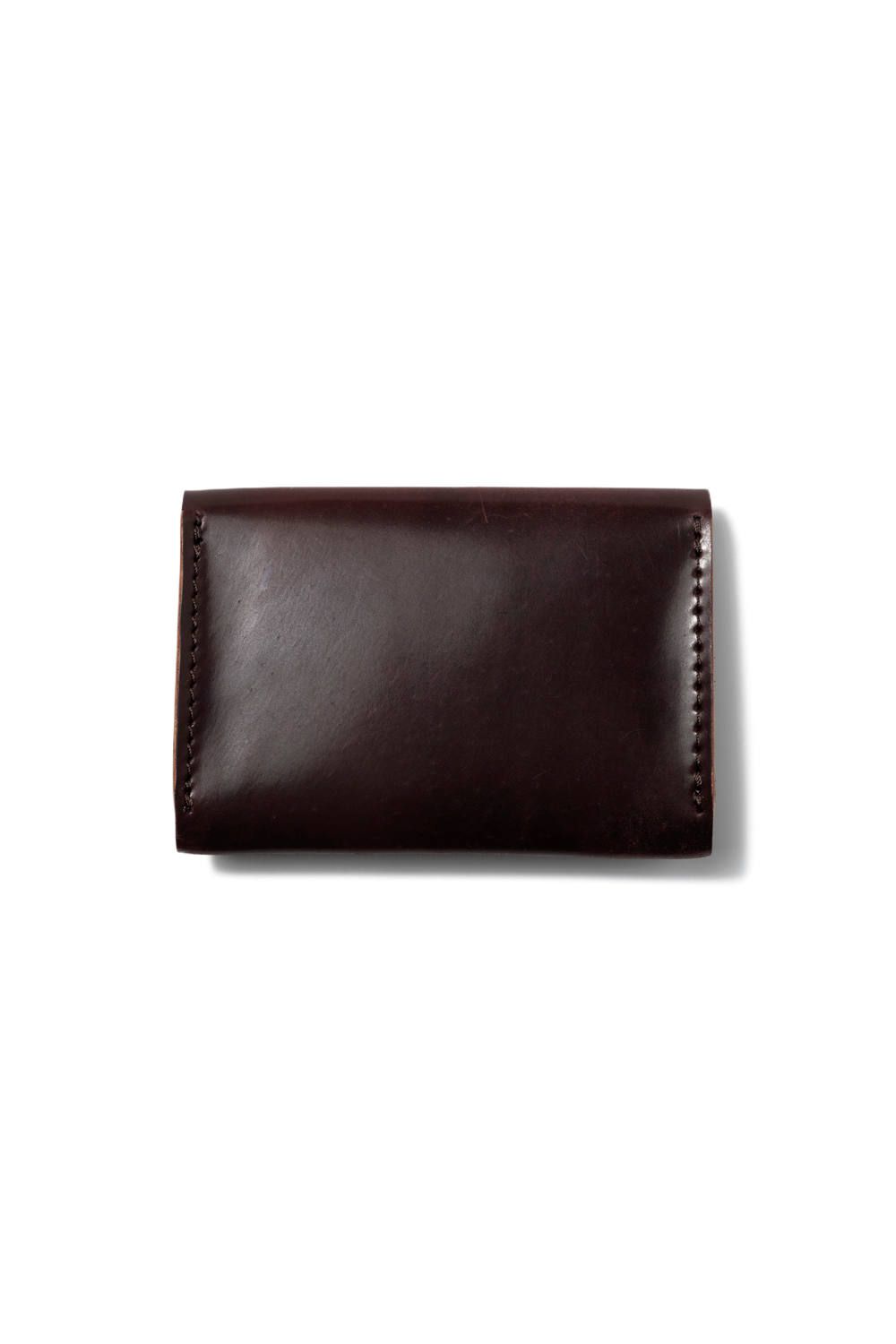 【ラスト1点】 LEATHER GARRISON CARDCASE [No.8] | シェルコードバン カードケース / バーガンディ