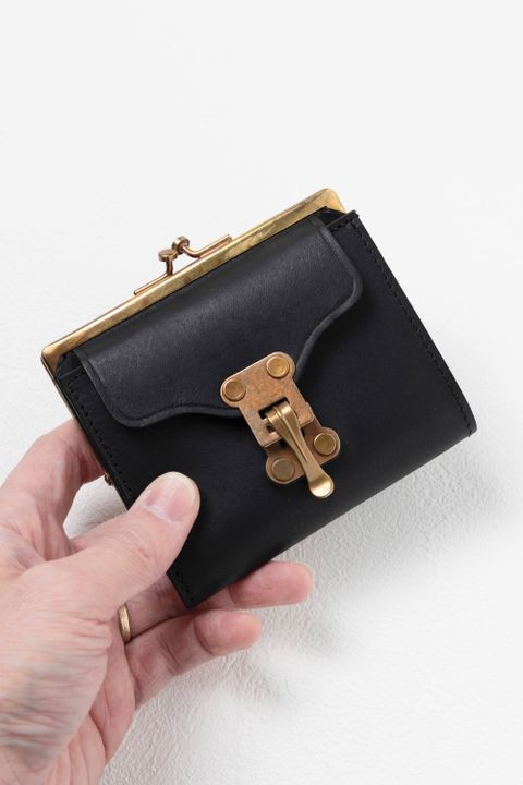LEATHER VOYAGE PURSE WALLET [NERO] | パースウォレット (二つ折り・がま口) / ブラック