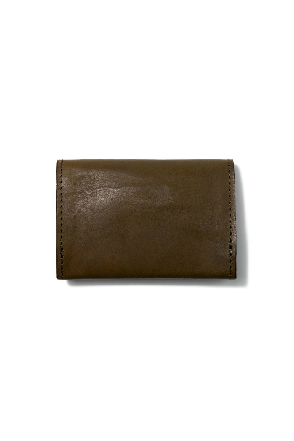 レザーカードケース [オリーブ] / LEATHER CARD CASE [VERDE]