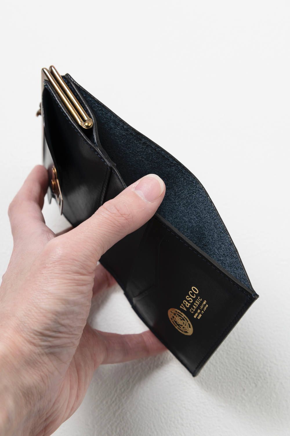 vasco がま口　財布　コインケース　ネイビー vasco - LEATHER VOYAGE PURSE WALLET [MARINE] | パース