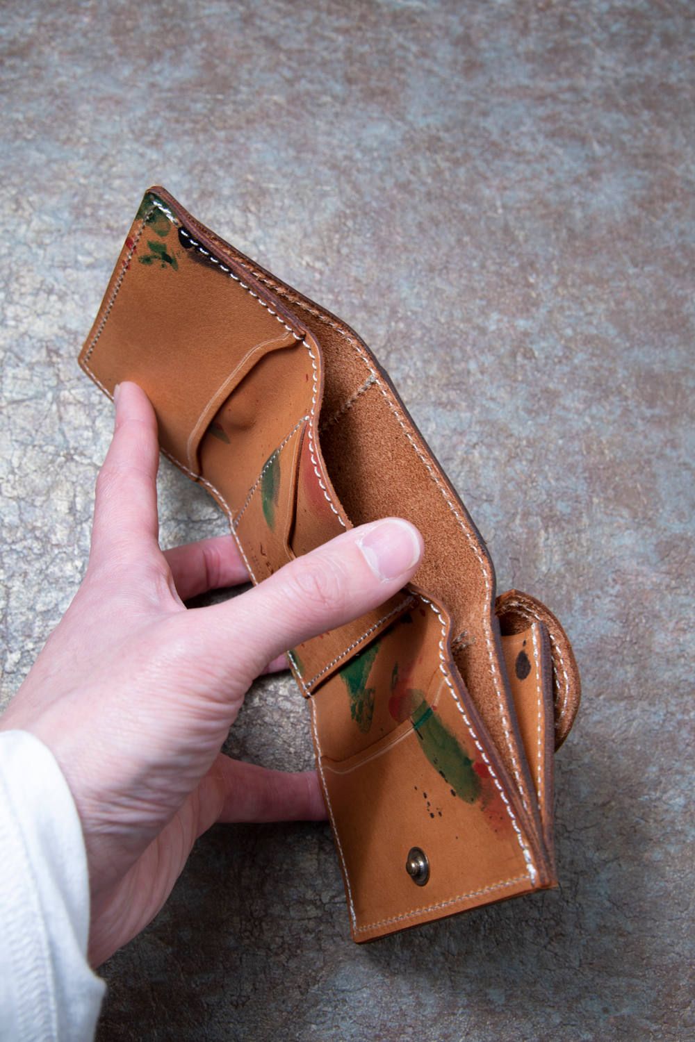 ペイントレザーポケットウォレット [ナチュラル] / PAINT LEATHER POCKET WALLET [ナチュラル]