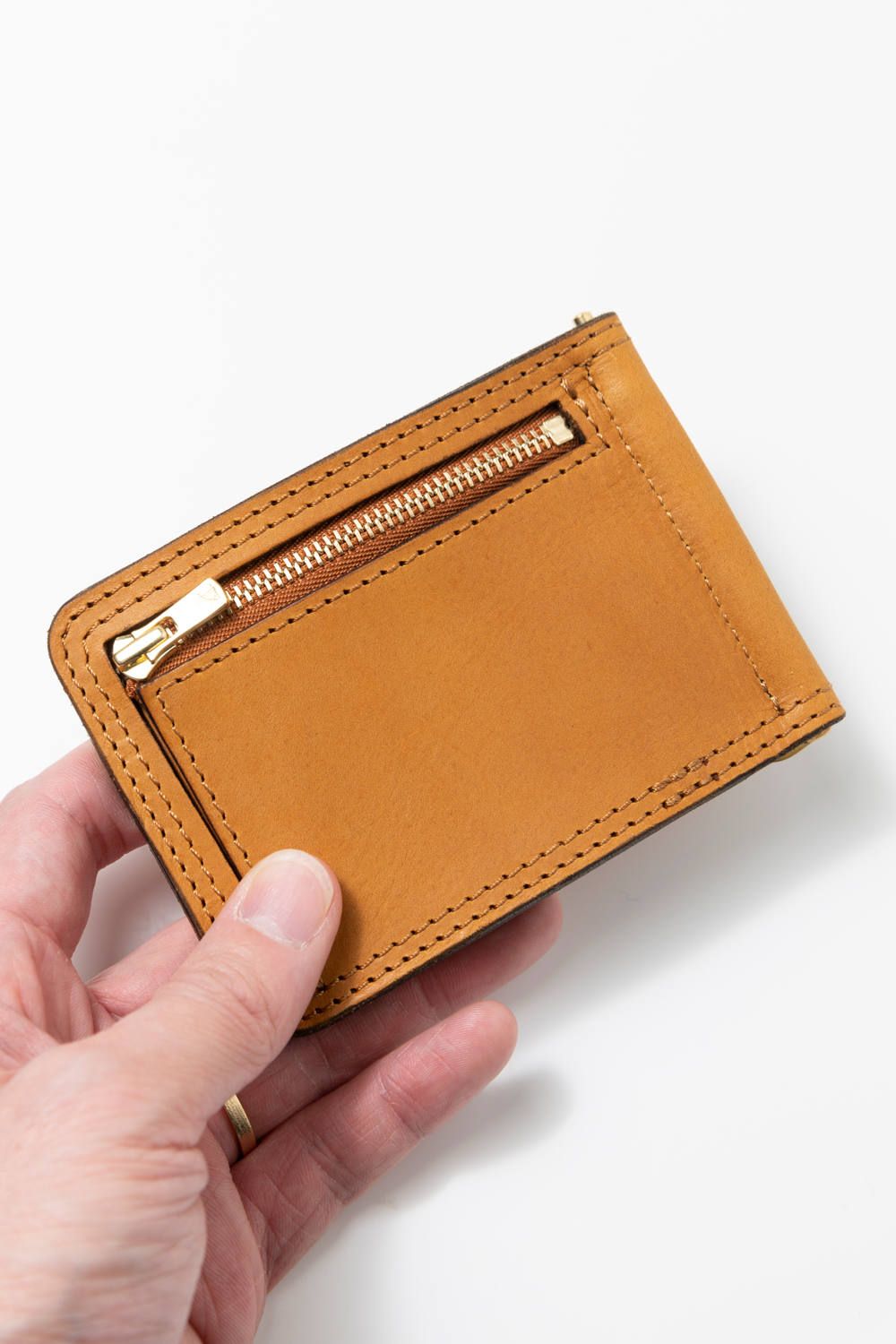 【25SS予約商品】LEATHER VOYAGE MONEY CLIP [MEAL] | マネークリップ / キャメル