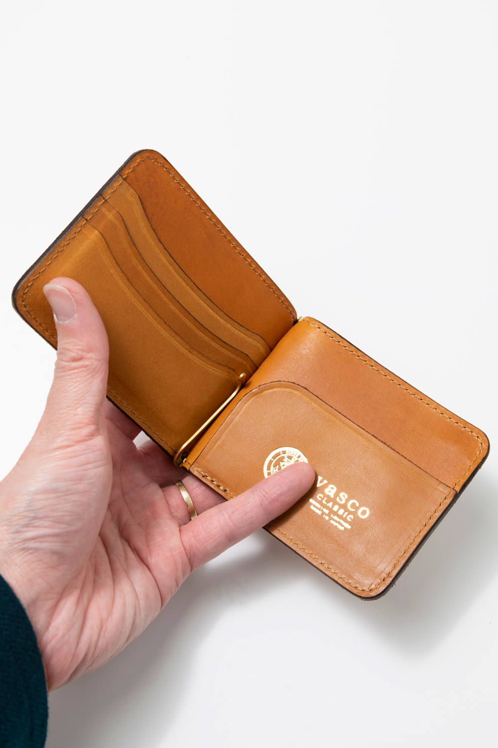 【25SS予約商品】LEATHER VOYAGE MONEY CLIP [MEAL] | マネークリップ / キャメル