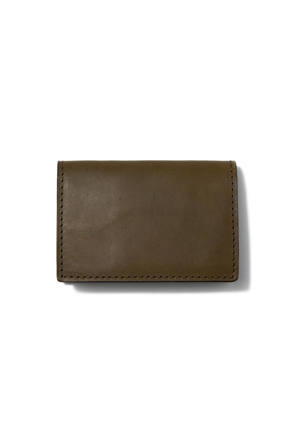 レザーカードケース [オリーブ] / LEATHER CARD CASE [VERDE]