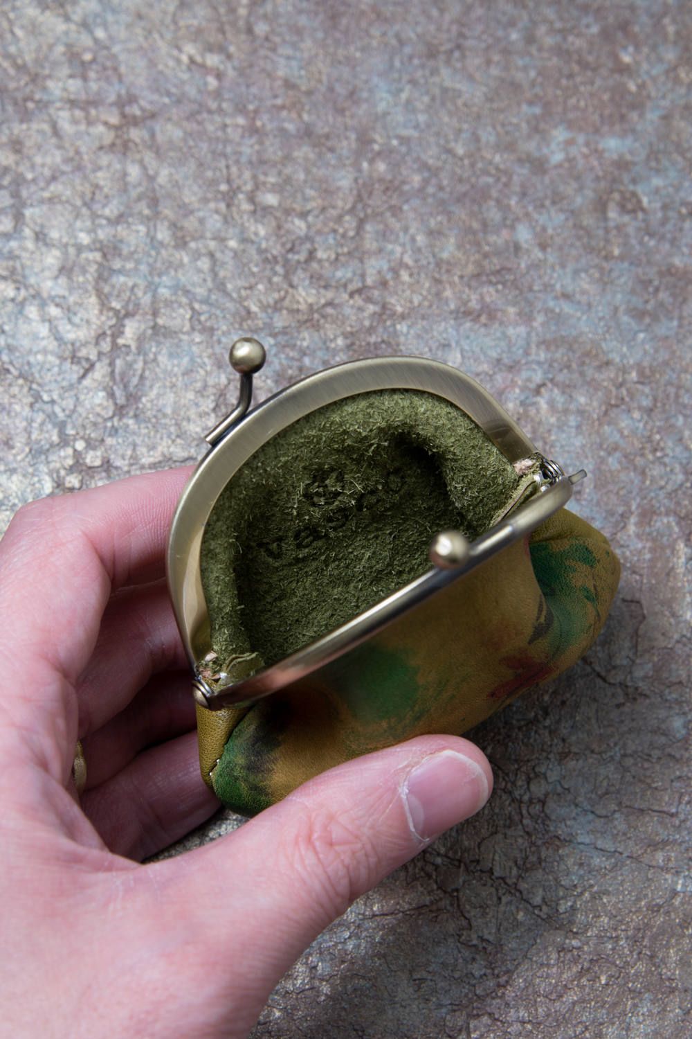 ペイントレザーミニコインパース [グリーン] / PAINT LEATHER MINI COIN PURSE [GREEN]