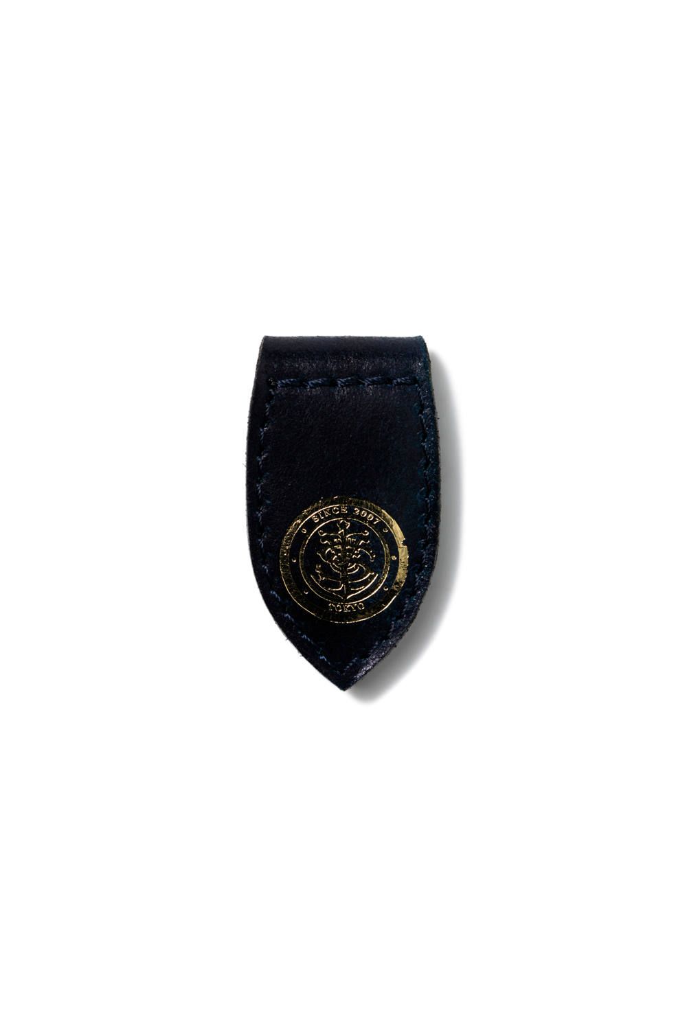 LEATHER GARRISON MONEY CLIP [NAVY] Type-A | シェルコードバン マネークリップ / ネイビー