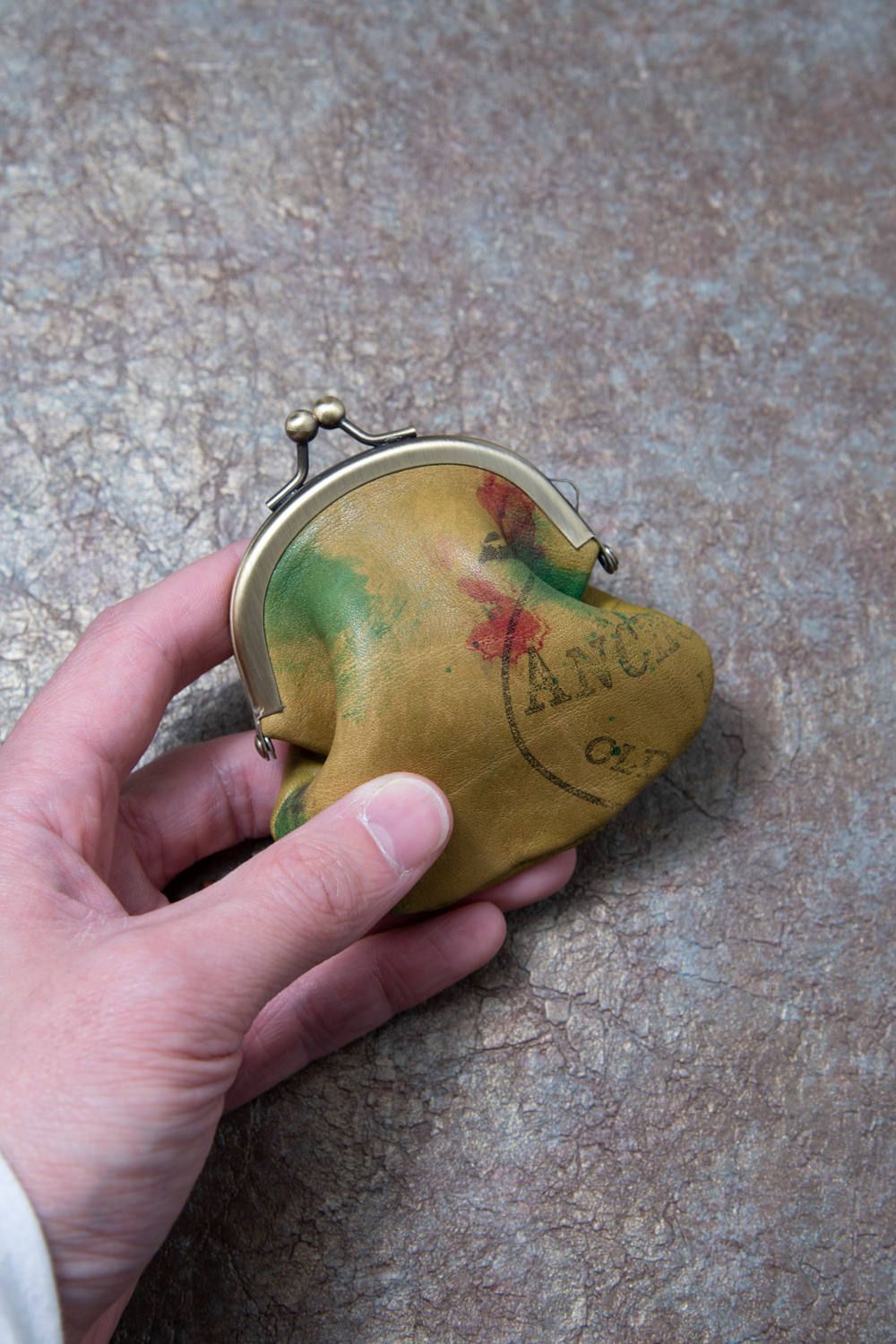 ペイントレザーミニコインパース [グリーン] / PAINT LEATHER MINI COIN PURSE [GREEN]