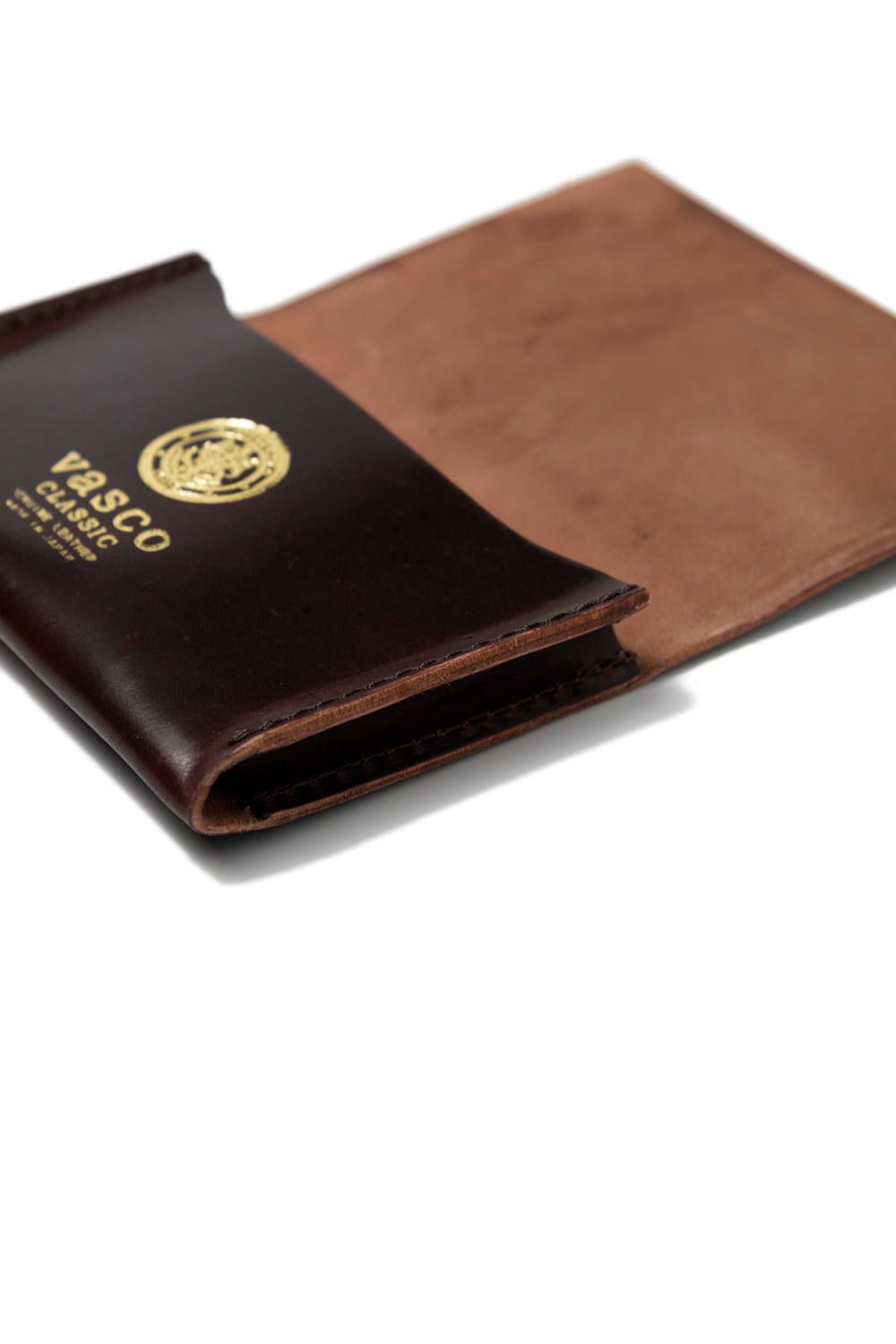 slow&co シェルコードバン　バーガンディ　カードケース　名刺入れ vasco - 【ラスト1点】 LEATHER GARRISON CARDCASE [No.8