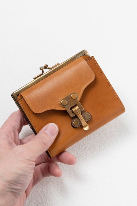 LEATHER VOYAGE PURSE WALLET [MEAL] | パースウォレット (二つ折り・がま口) / キャメル