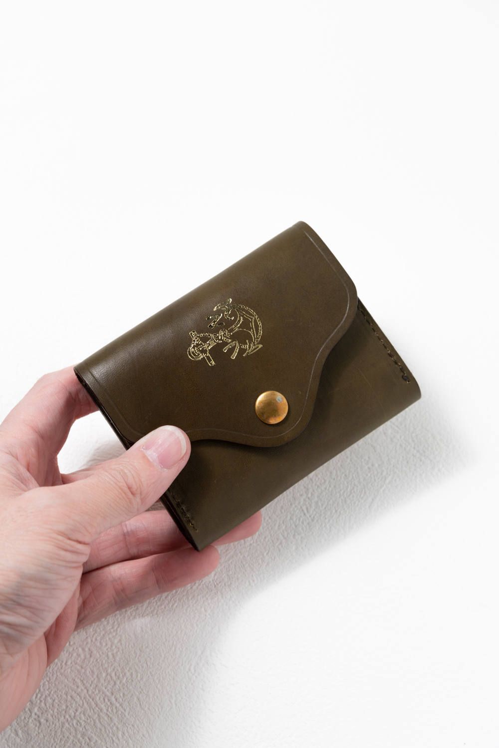 【25SS予約受付中｜12/17まで】レザーネイバルポケットウォレット [オリーブ] / LEATHER NAVAL POCKET WALLET [VERDE]