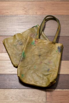 ペイントレザーマーケットトートバッグ [グリーン] / PAINT LEATHER MARKET TOTEBAG [グリーン]