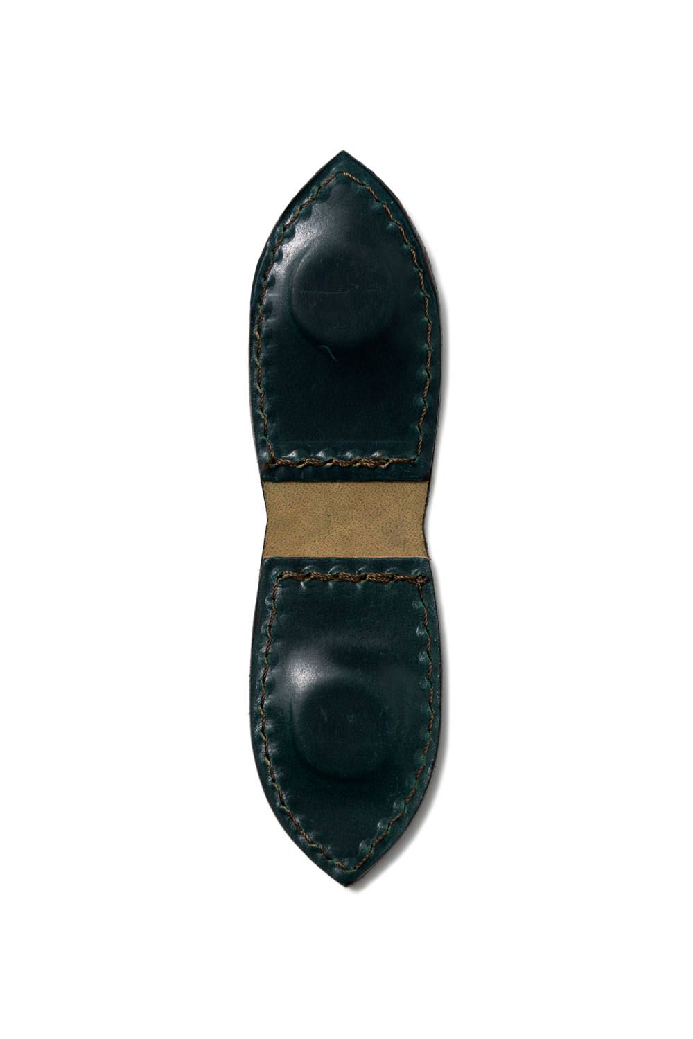 LEATHER GARRISON MONEY CLIP [GREEN] | シェルコードバン マネークリップ / グリーン