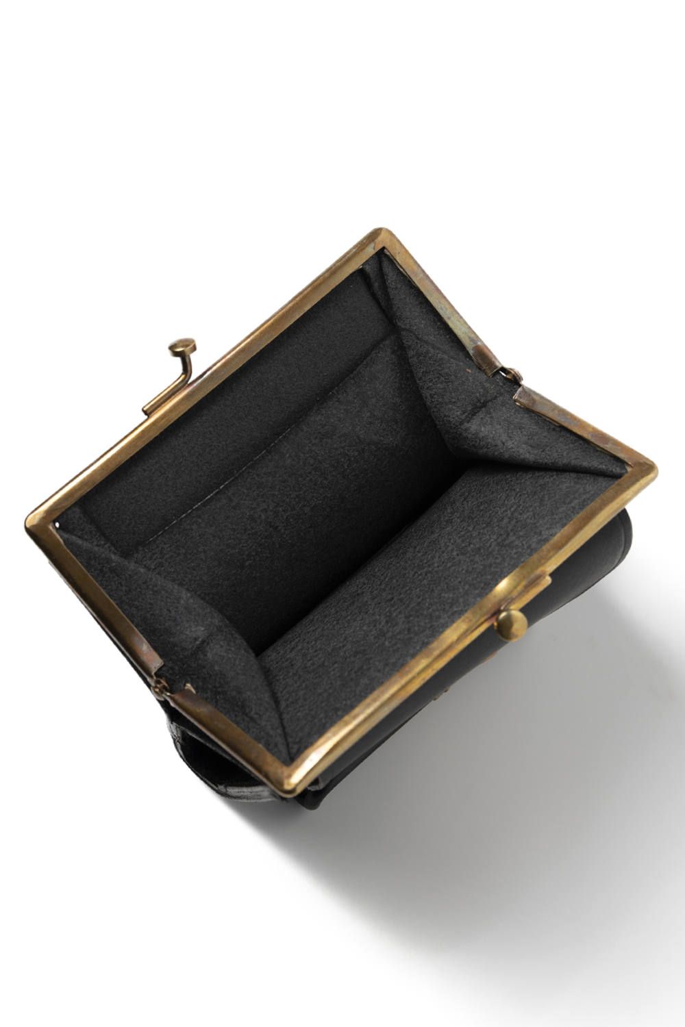 LEATHER VOYAGE PURSE WALLET [NERO] | パースウォレット (二つ折り・がま口) / ブラック