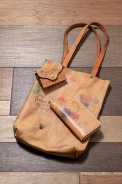 ペイントレザーマーケットトートバッグ [ナチュラル] / PAINT LEATHER MARKET TOTEBAG [NATURAL]