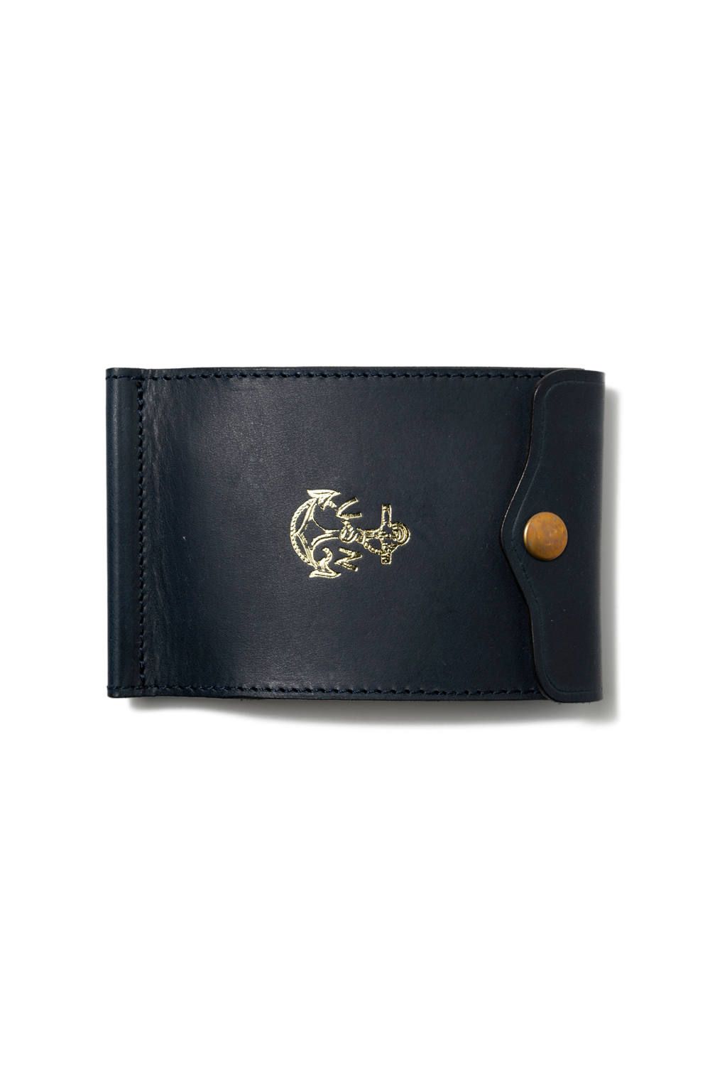 【ラスト1点 / 25SS予約商品】LEATHER NAVAL MONEY CLIP [MARINE] | ネイバル マネークリップ / ネイビー