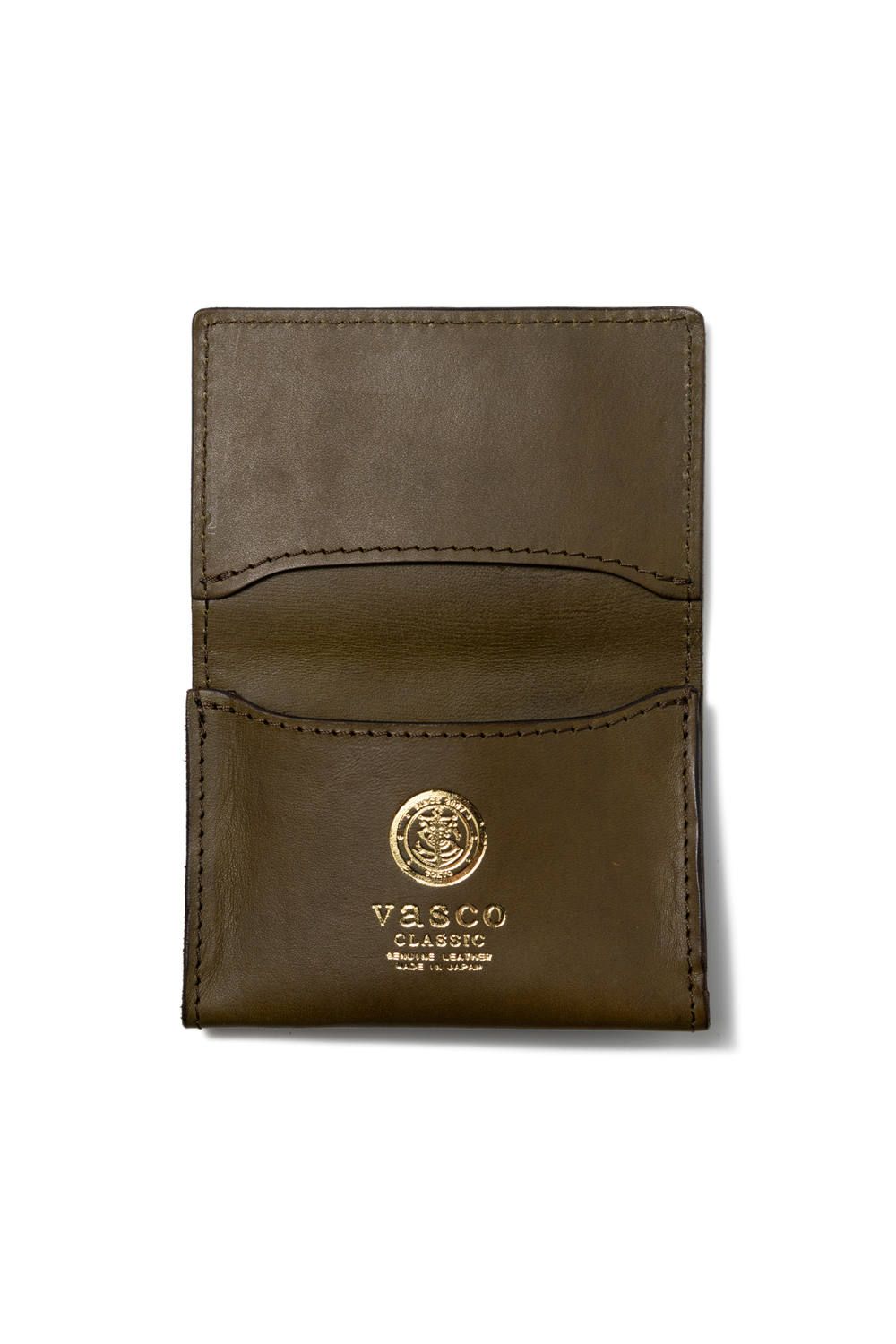 レザーカードケース [オリーブ] / LEATHER CARD CASE [VERDE]