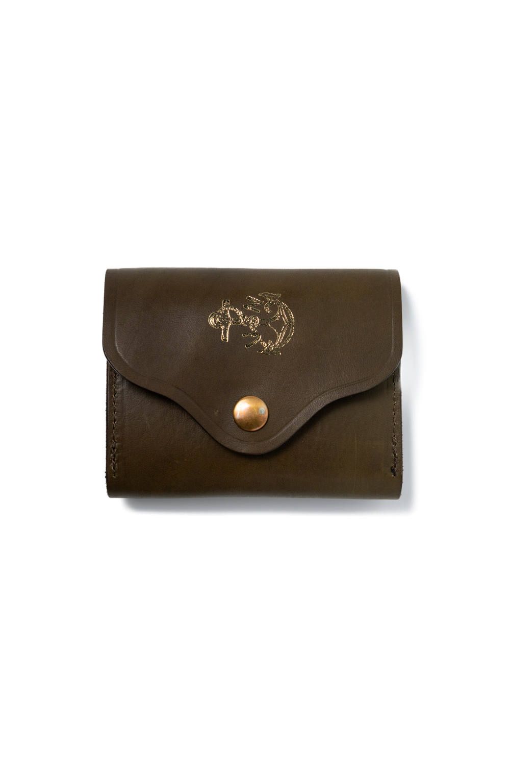 【25SS予約受付中｜12/17まで】レザーネイバルポケットウォレット [オリーブ] / LEATHER NAVAL POCKET WALLET [VERDE]