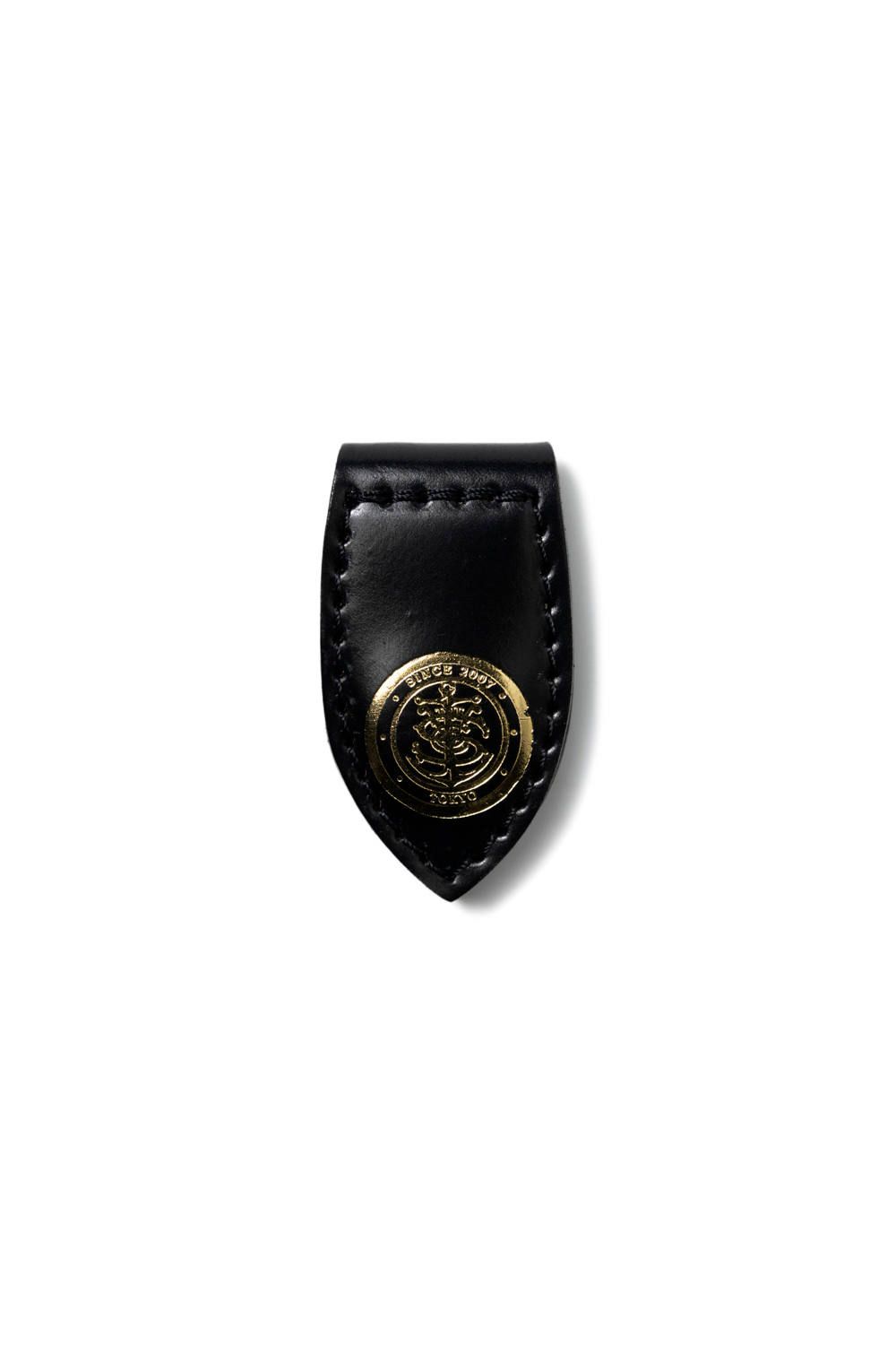 LEATHER GARRISON MONEY CLIP [BLACK] | シェルコードバンマネークリップ / ブラック