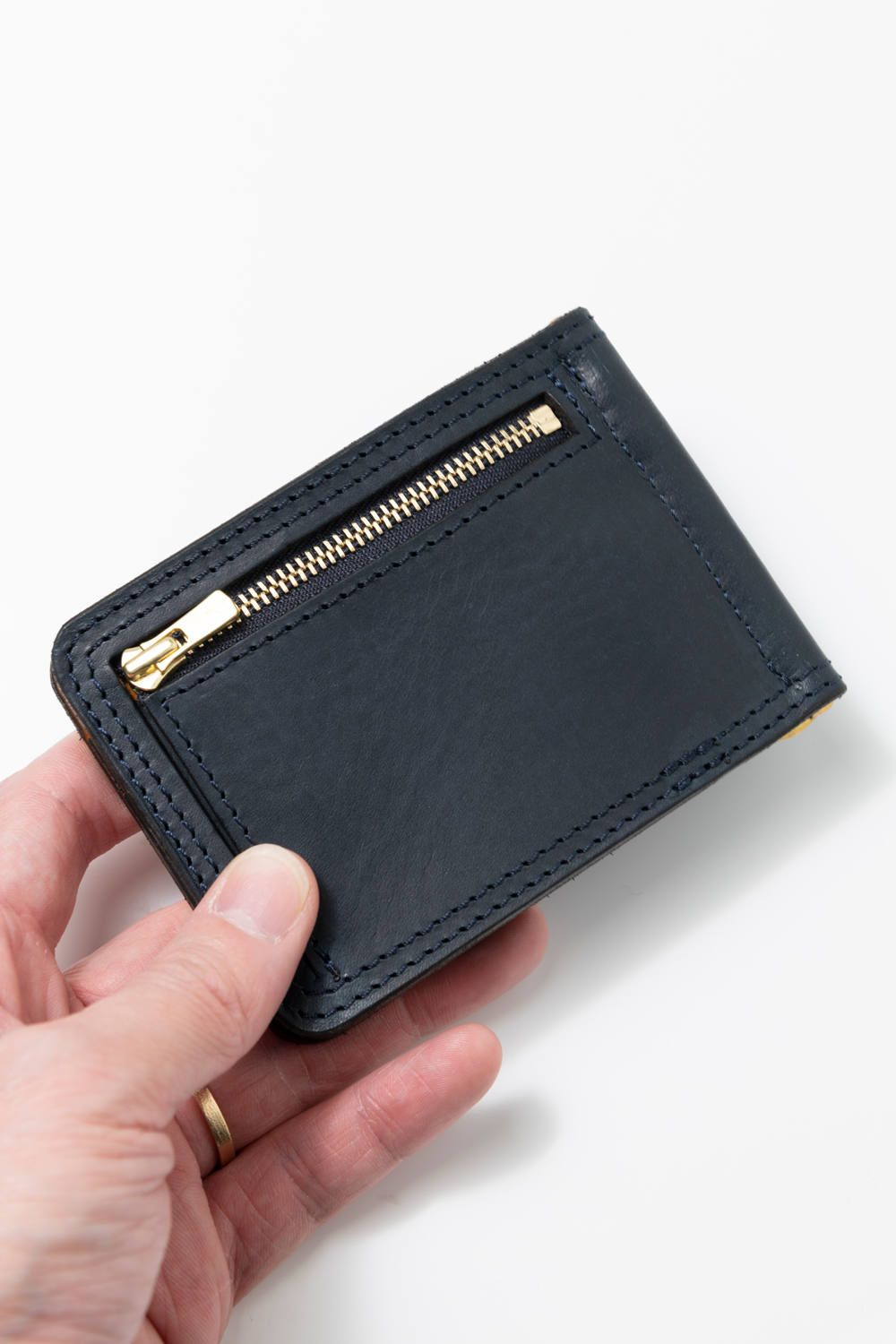 【24AW】LEATHER VOYAGE MONEY CLIP [MARINE] | マネークリップ / ネイビー