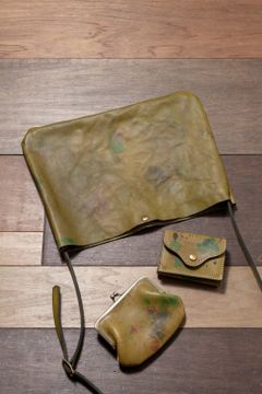 ペイントレザーサコッシュ [グリーン] / PAINT LEATHER SACOSHE [グリーン]