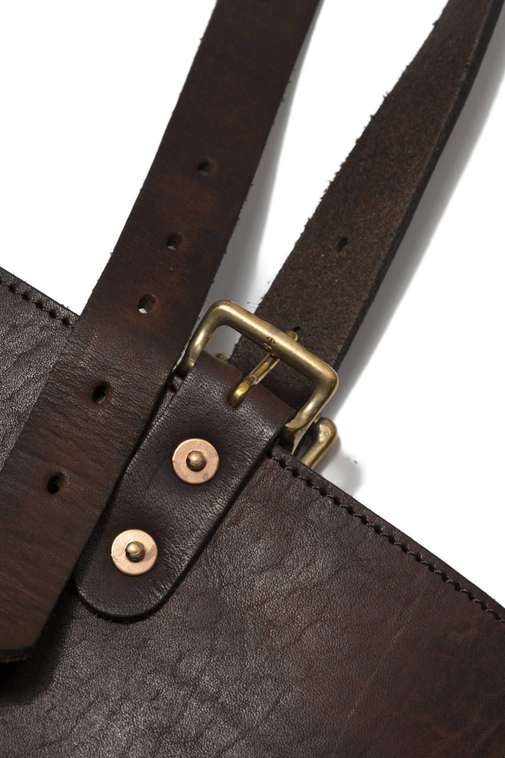 【25SS予約商品】LEATHER TRAVEL TOTE BAG - HEIGHT [BROWN] | トラベル トートバッグ (ハイト) / ブラウン