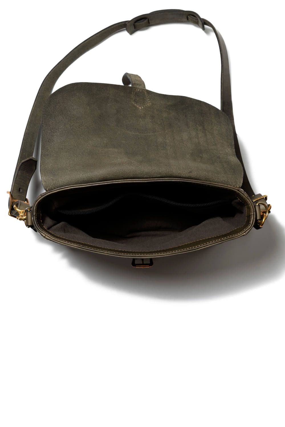 【25SS予約受付中｜12/17まで】レザーポストマンミニショルダーバッグ [オリーブ] / LEATHER POSTMAN MINI SHOULDER BAG [OLIVE]