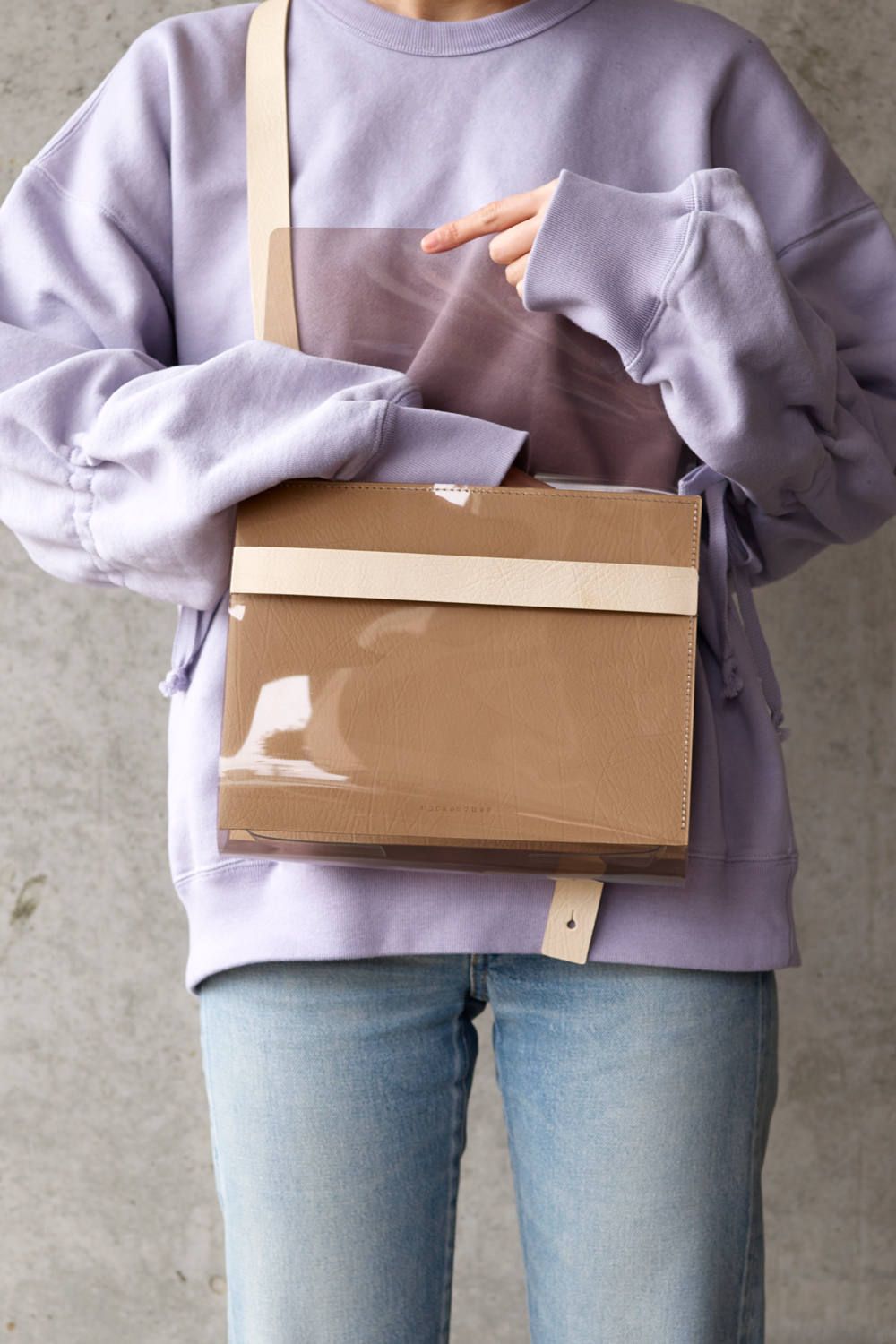 PVL BAG MEDIUM COLOR [GREY] / PVLバッグ ミディアム [グレー]