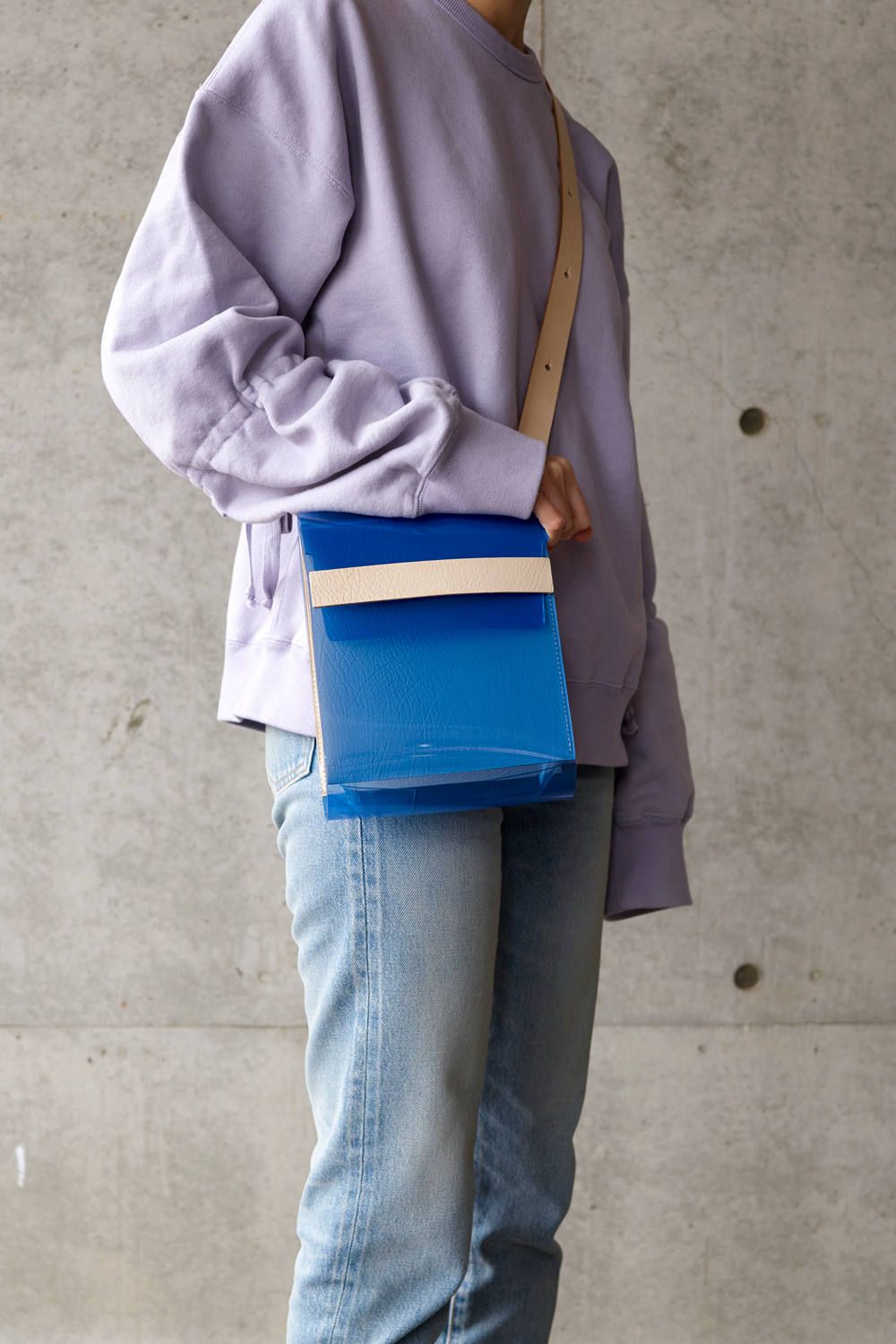 macromauro - PVL BAG SMALL COLOR [BLUE] / PVLバッグ スモール