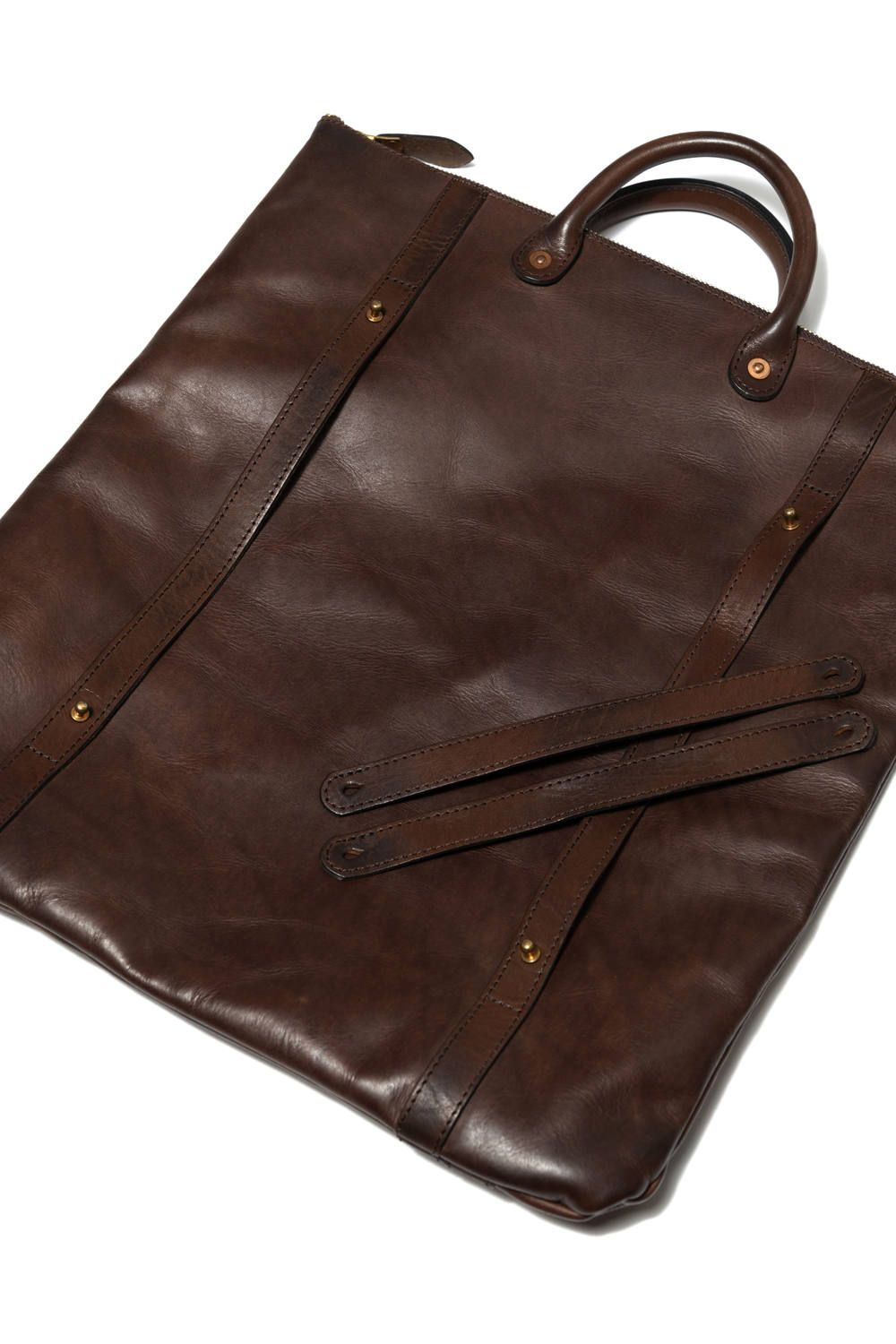 【25SS予約受付中｜12/17まで】LEATHER HELMET 2WAY BAG [BROWN] | トートバッグ / リュック (2Way) / ブラウン