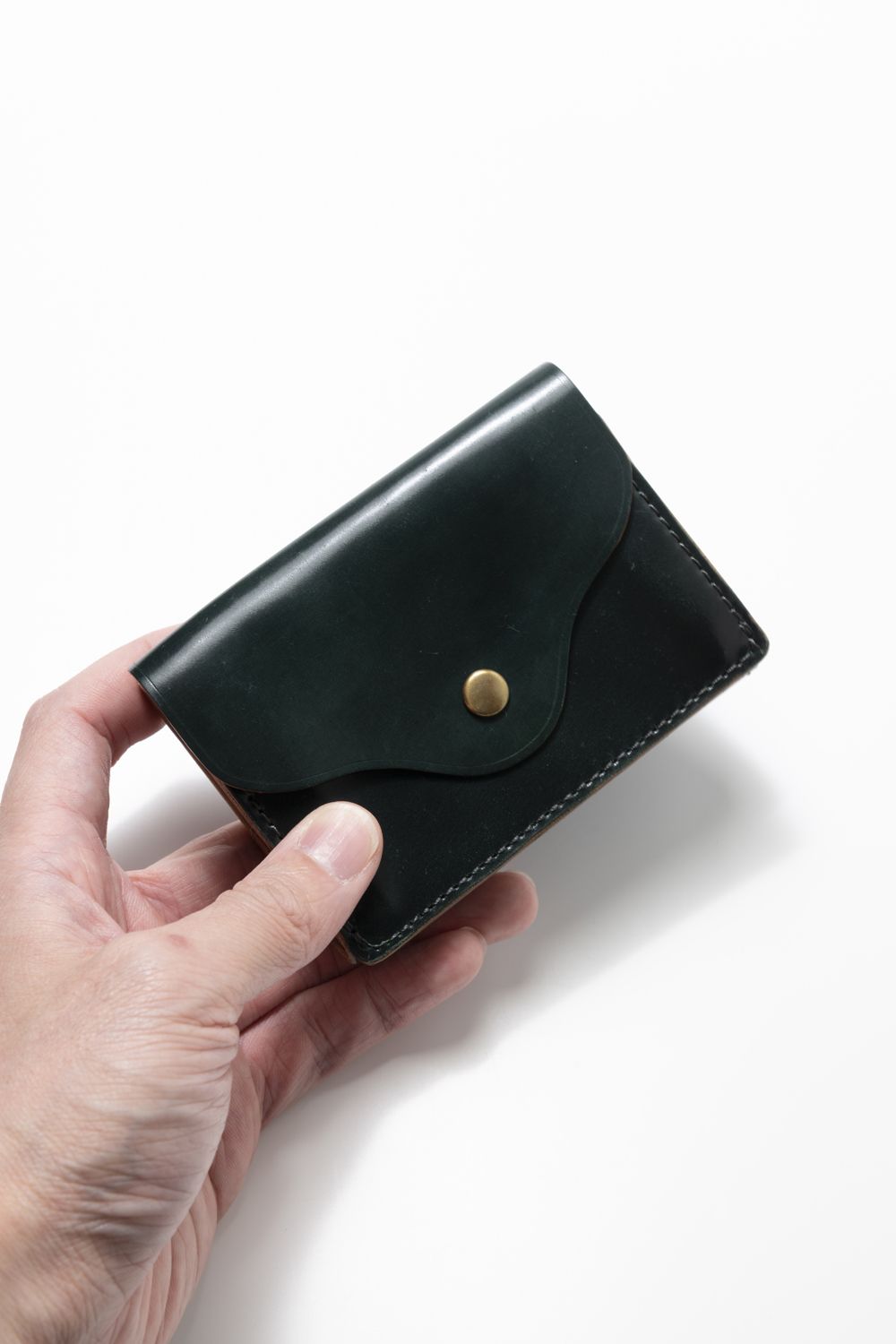 vasco - 【ラスト1点】LEATHER GARRISON POCKET WALLET [GREEN] | シェルコードバン ポケットウォレット ( 三つ折り) / グリーン | BONITA ONLINE STORE