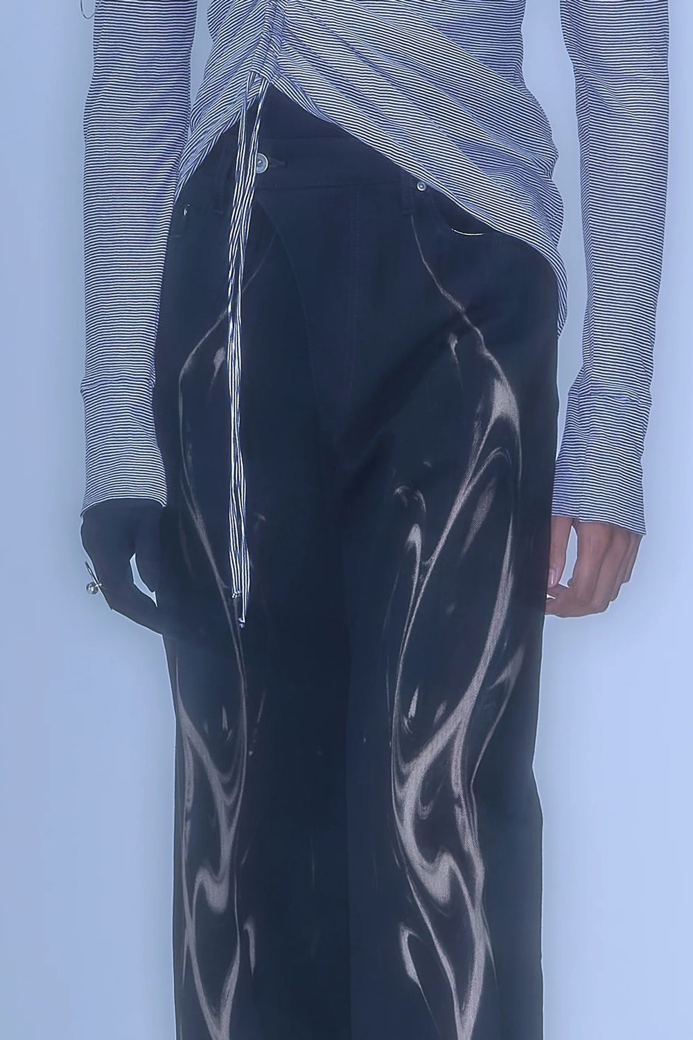 【26SS / 予約受付中】Refract Bleach Denim [black]  - リフラクトブリーチデニム [ブラック] / SS26BT09