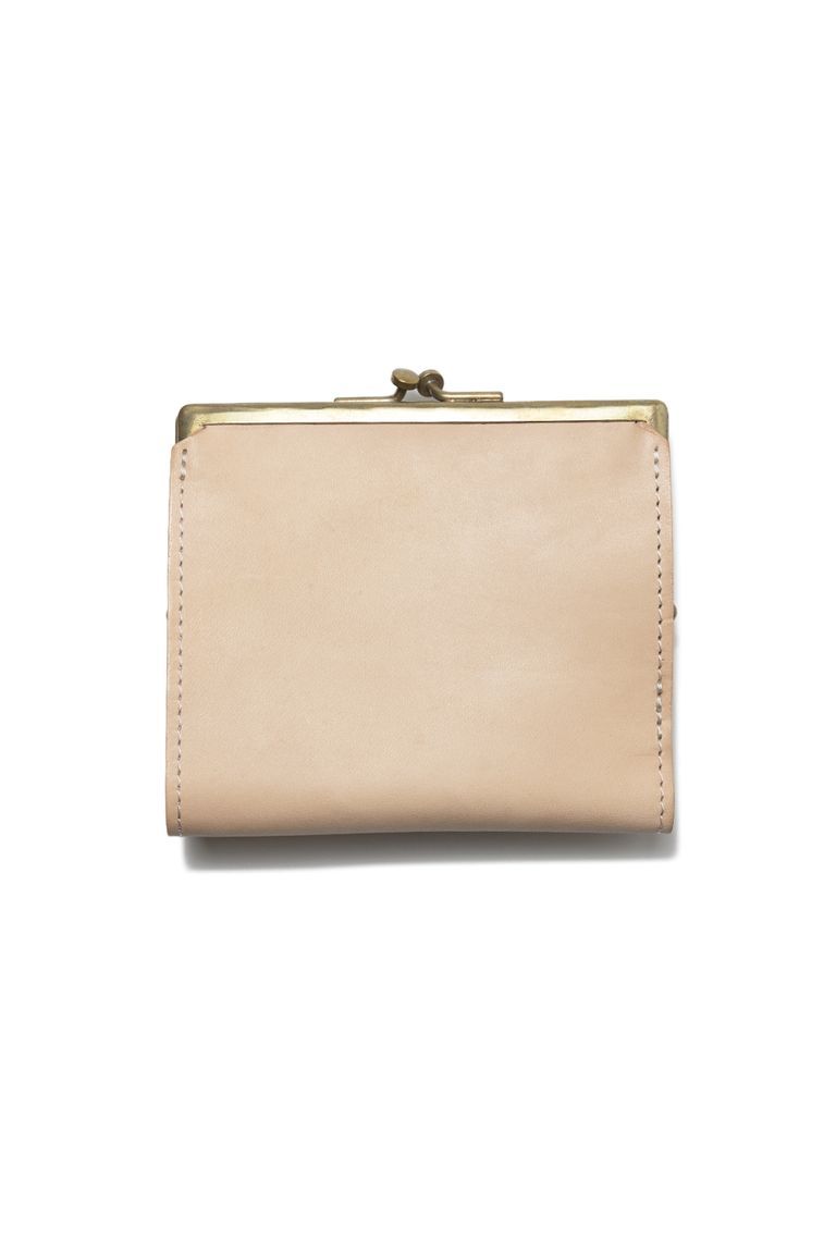 【26SS / 予約受付中】LEATHER VOYAGE PURSE WALLET [SAND] | パースウォレット (二つ折り・がま口) / ナチュラル