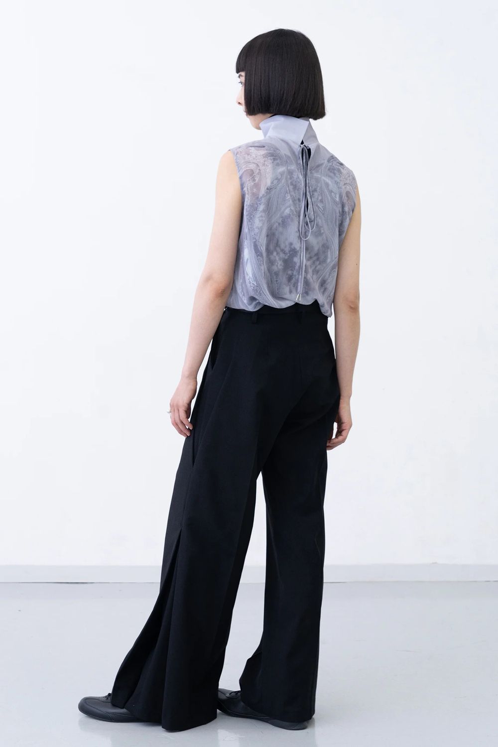 【26SS / 予約受付中】Phenomenal Sheer Blouse [fog grey] - フェノメナルシアーブラウス [フォググレー] / SS26SH05