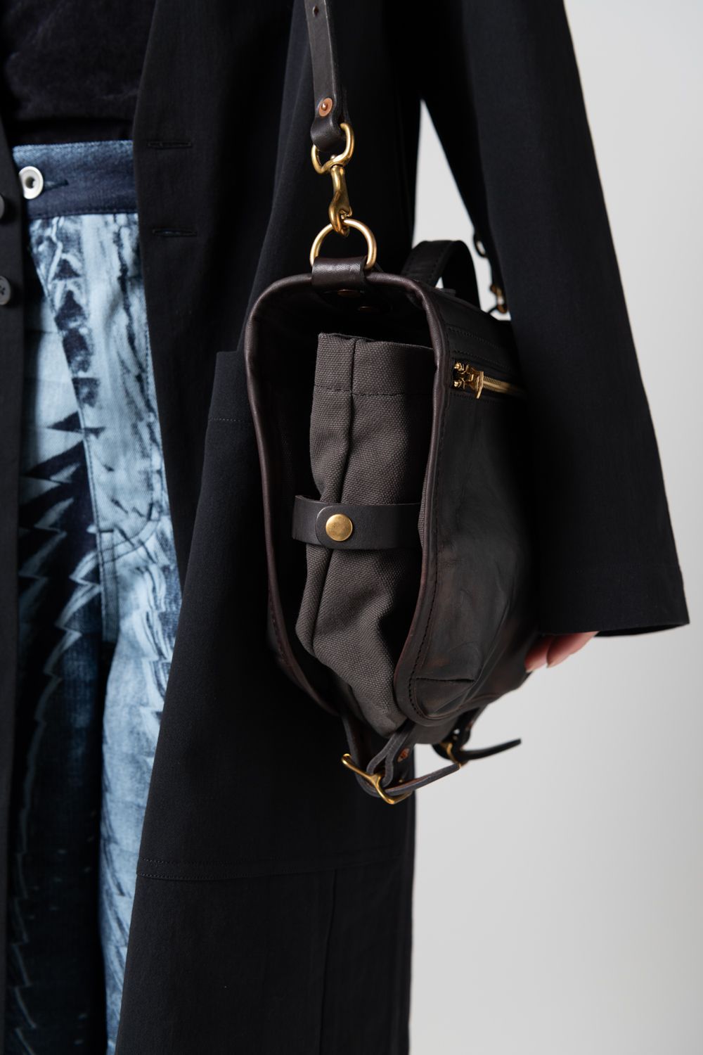 【25SS】LEATHER WANDER PANNIER BAG -SMALL [BLACK] | パニエバッグ (スモール) / ブラック