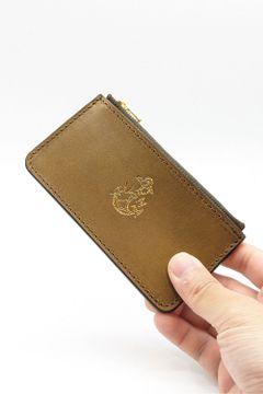 LEATHER NAVAL ZIP POCKET WALLET [VERDE] | ネイバル ジップポケットウォレット / オリーブ