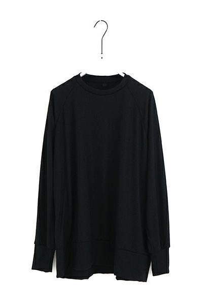 【24AW】basic long knit [BLACK] - ベーシックロングニット [ブラック] / vum-kn01