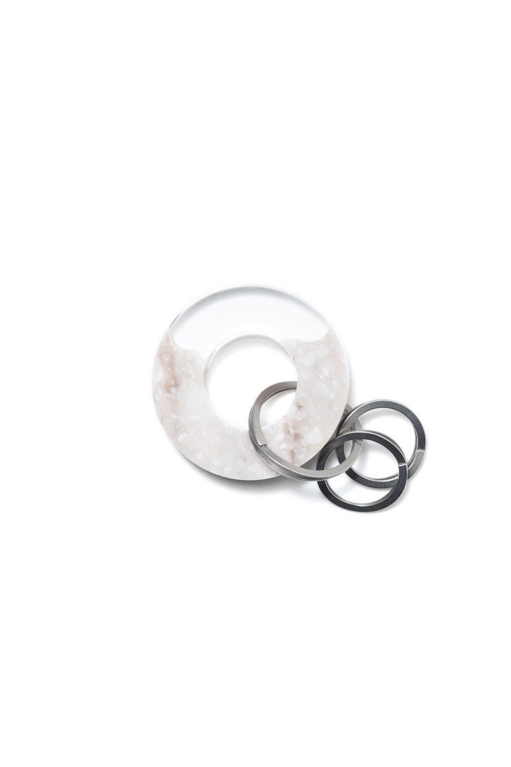 マーブル ドーナツ キーリング | marble & acrylic [BEIGE]