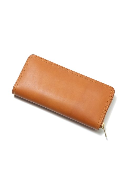【ラスト1点】LEATHER VOYAGE ROUND ZIP LONG WALLET [MEAL] | ロングウォレット (ラウンドジップ) / キャメル