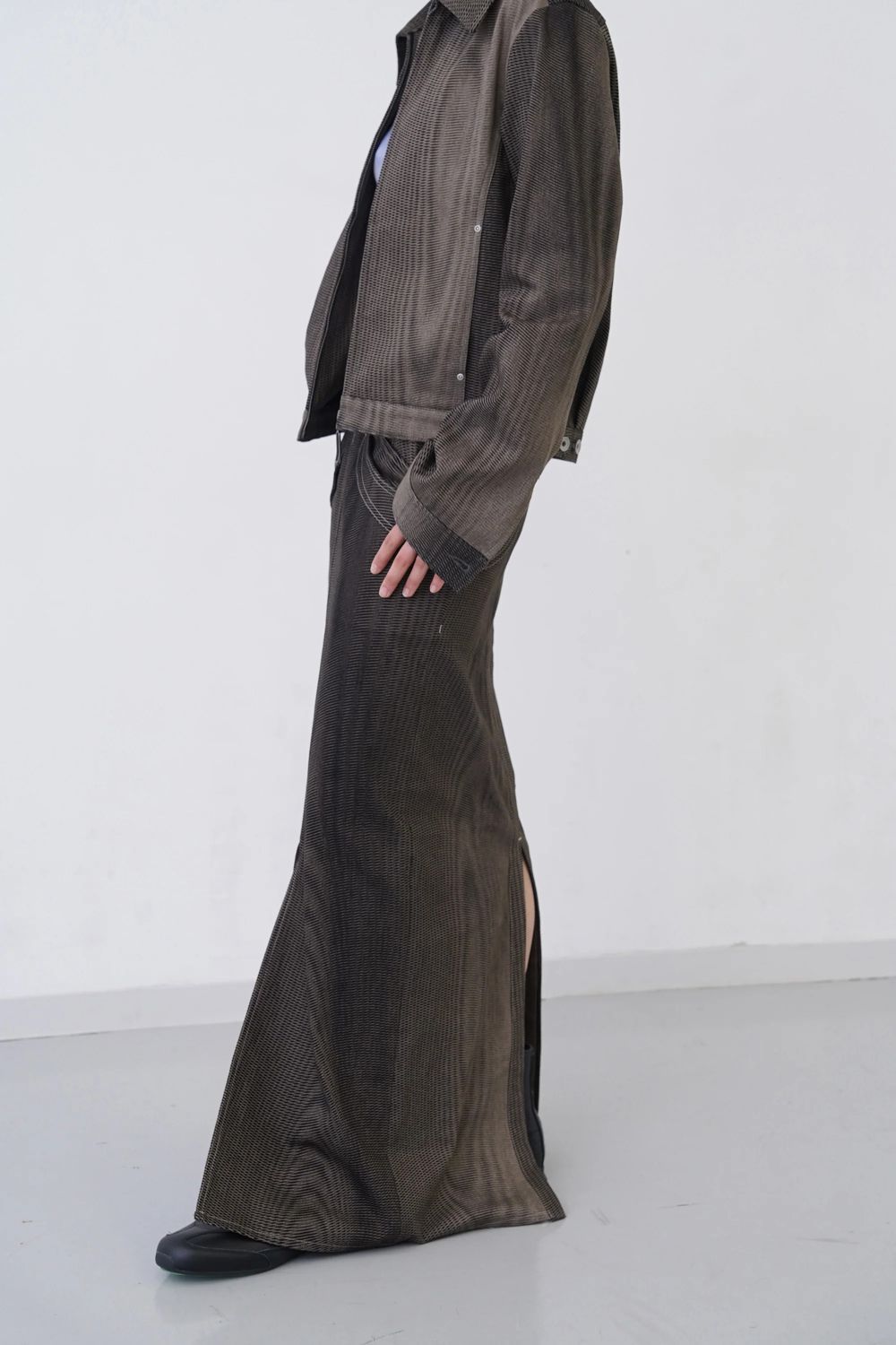 【26SS / 予約受付中】Mirage Bleach Skirt [black]  - ミラージュブリーチスカート [ブラック] / SS26BT08