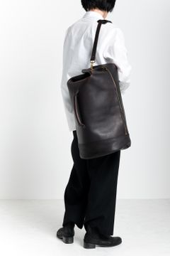 【25SS予約商品】レザーダッフルバッグ [ブラック] / LEATHER DUFFLE BAG [BLACK]