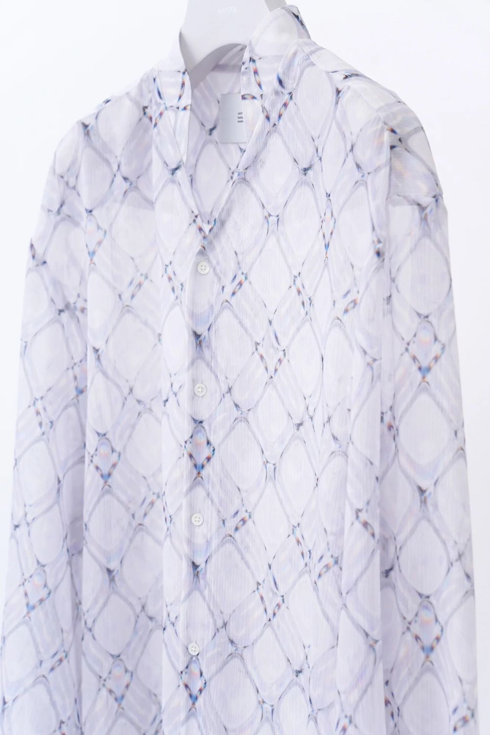 【26SS / 予約受付中】Lattice Sheer Shirt [white] - ラティスシアーシャツ [ホワイト] / SS26SH04