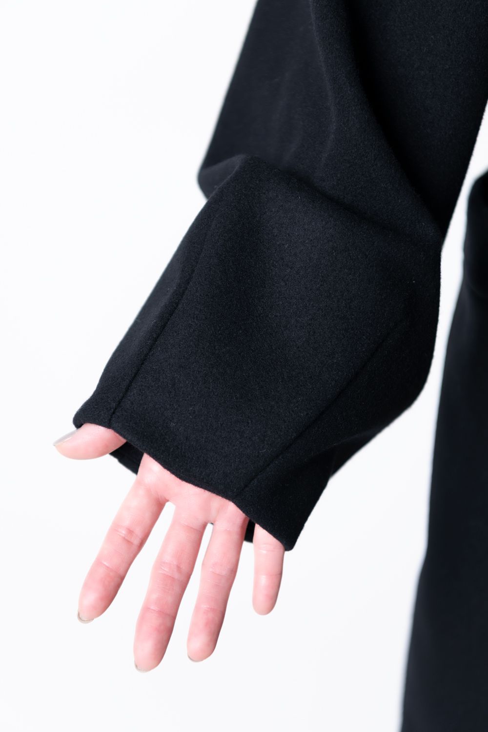 【23AW】shawl collar coat [BLACK] - ショールカラーコート [ブラック] / vu-a23-c21