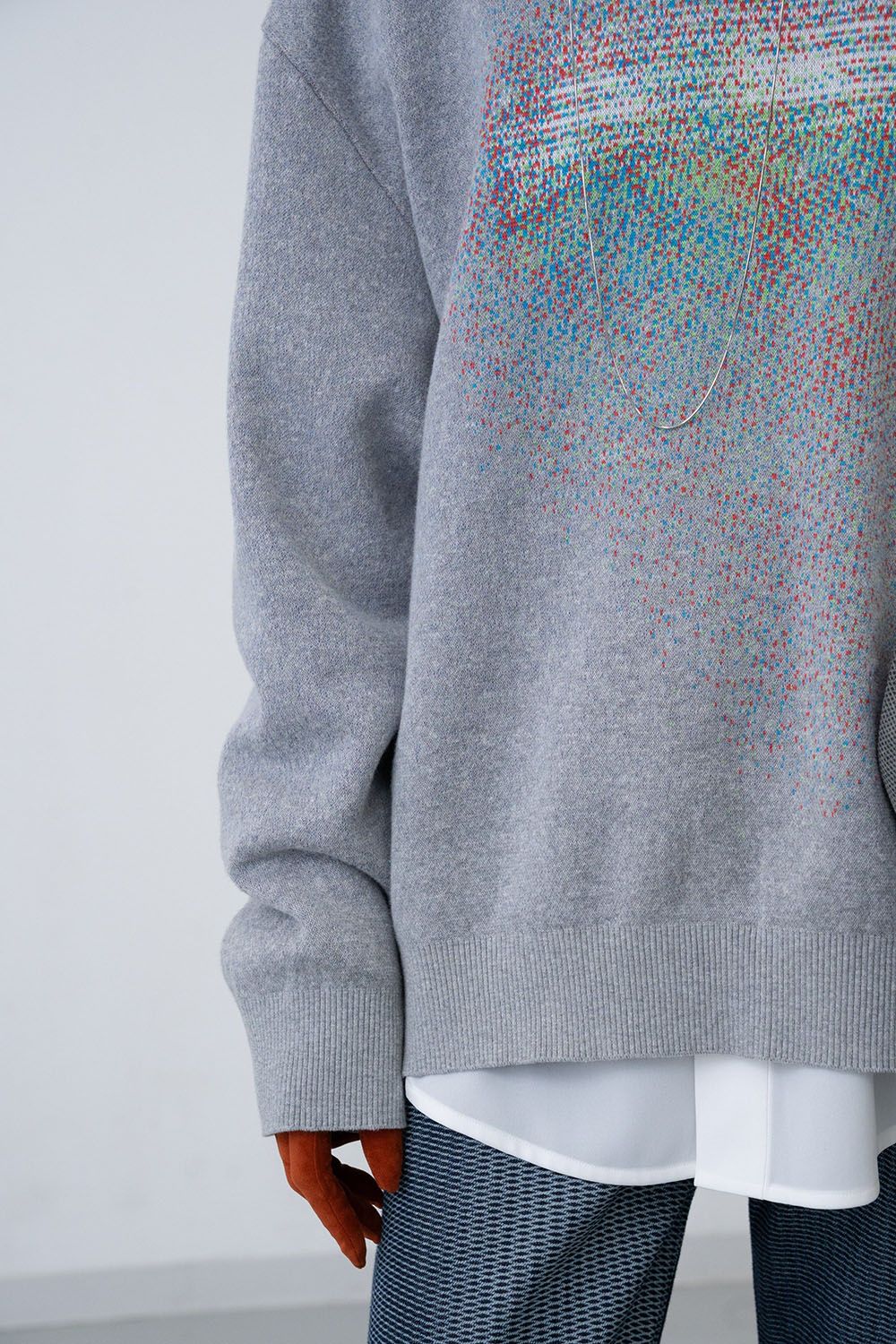【26AW / 予約受付中】Photon Knit Sweater [grey] - フォトンニットセーター [グレー] / FW26KN01