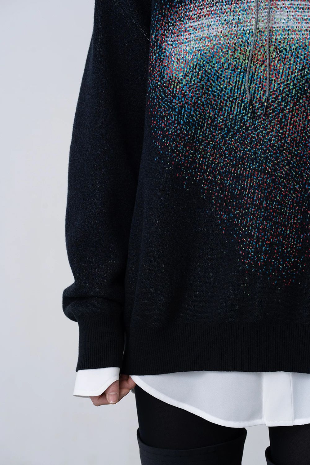 【26AW / 予約受付中】Photon Knit Hoodie [black] - フォトンニットフーディ [ブラック] / FW26KN02