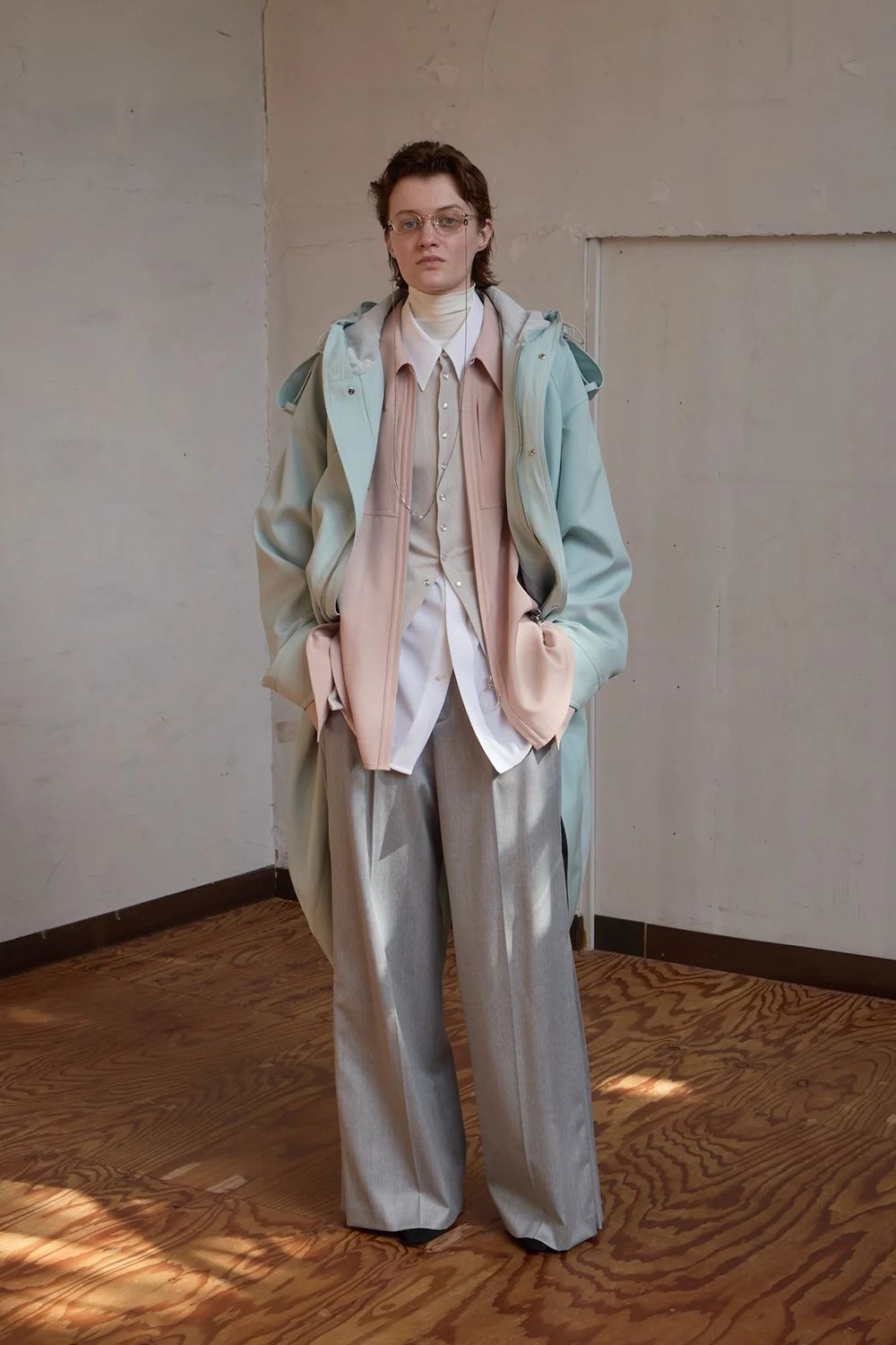 【26AW / 予約受付中】Disk Over Coat [mint] - ディスクオーバーコート [ミント] / FW26OU03