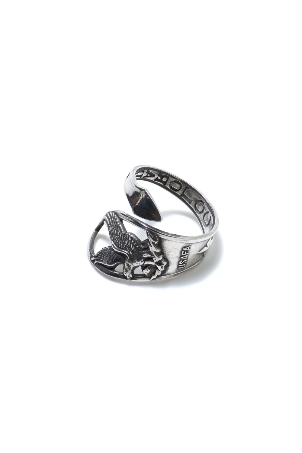 【1点もの】EAGLE TWIST SPOON RING / イーグルツイストスプーンリング [OX]