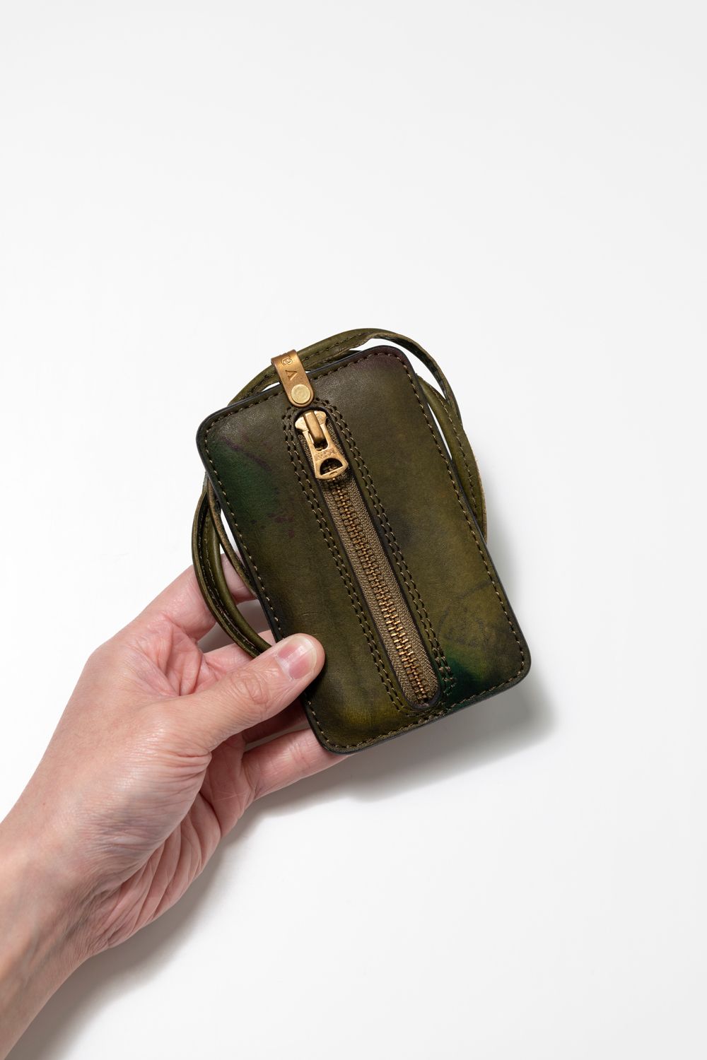 ペイントレザーネックウォレット [グリーン] / PAINT LEATHER NECK WALLET [GREEN]