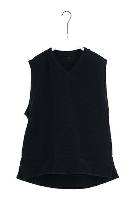 【24AW】boa v vest [BLACK] - ボアブイベスト [ブラック] / vu-cut-011