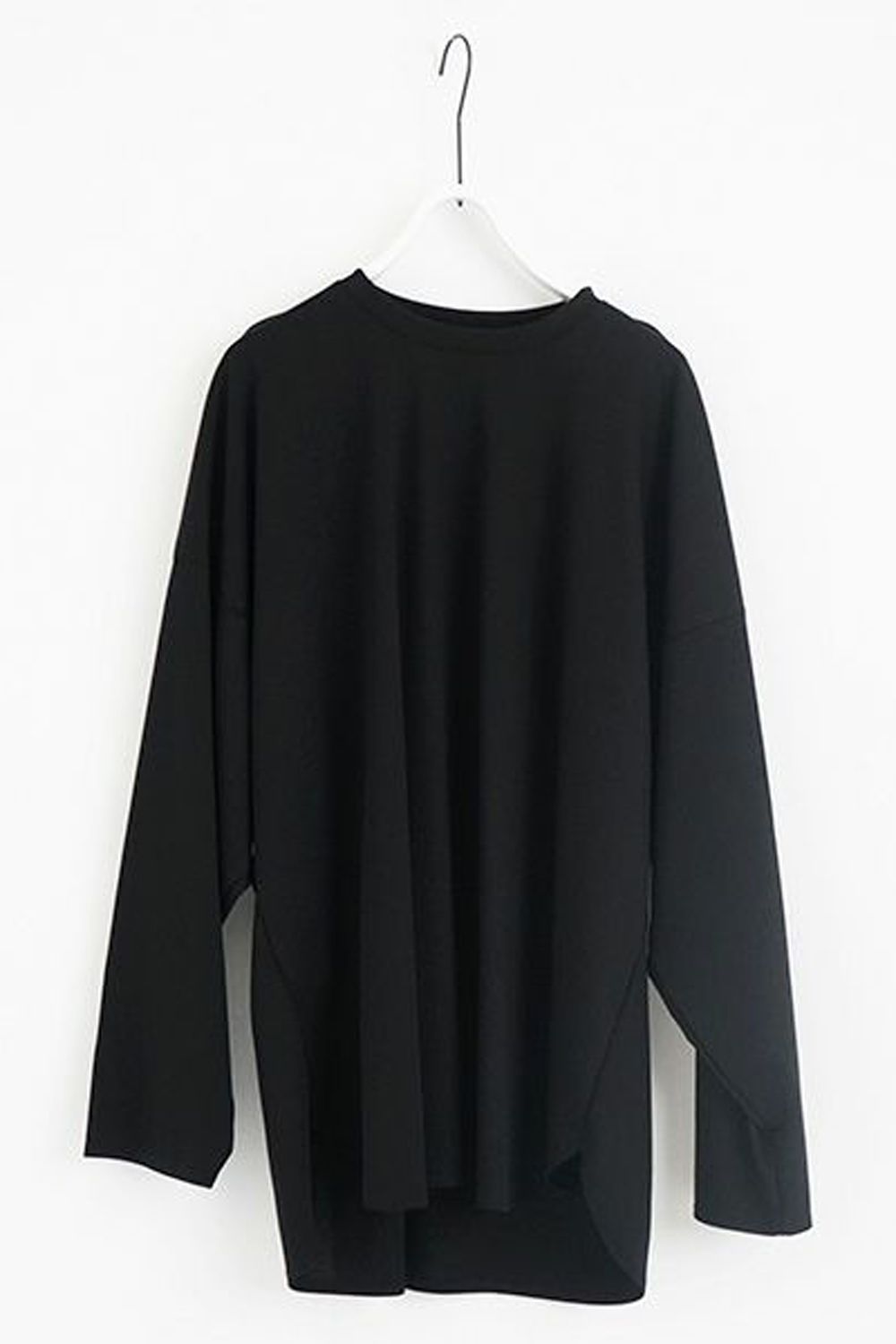 basic long t-shirt [BLACK] - ベーシックロングTシャツ [ブラック] / vu-cut-002