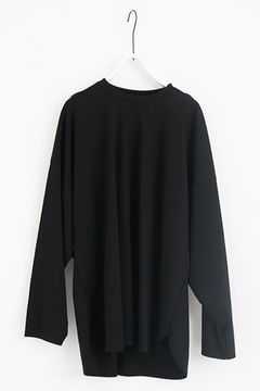 basic long t-shirt [BLACK] - ベーシックロングTシャツ [ブラック] / vu-cut-002